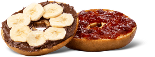 Čokolada i banana bagel