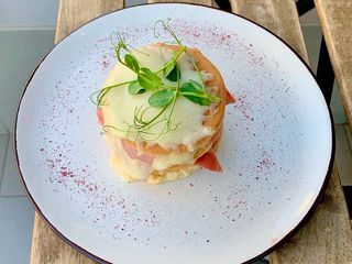 Панкейки з шинкою та моцарелою (260г)