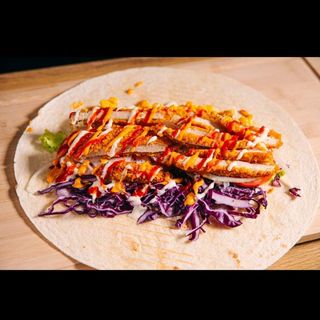 Tortilla chicken burger