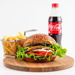 Menu double cheeseburger