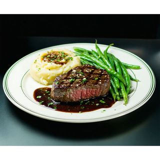 Steak With Garlic Sauce.