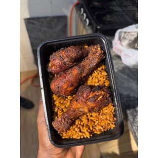 Jollof Rice And Drumsticks