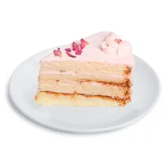 Milk and Rose Cake - Slice