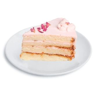 Milk and Rose Cake - Slice