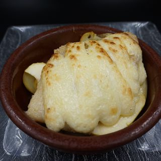 Abadejo al forn Gratinat Amb All I Oli De Mel