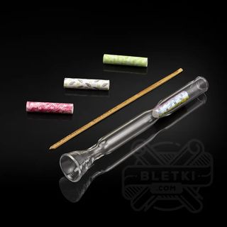 Lufka szklana ręcznie robiona duży cybuch