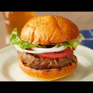 Beef Burger with fries