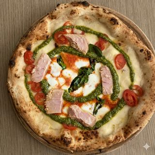 Tonno pomodorini e pesto