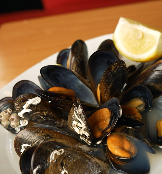 Mejillones naturales al vapor