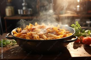 Penne cu piept de pui si ciuperci