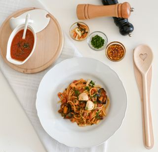 Spaghetti allo Scoglio cu fructe de mare