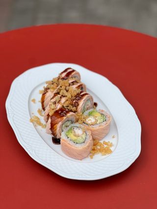 #Кранч рол з креветкою темпура