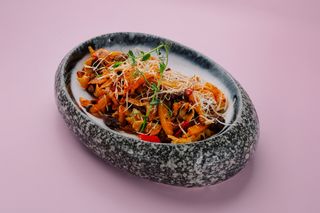 Таглиотели со шпинатом морепродуктами (350г)