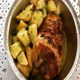 Menú De Medio Pollo Asado Con Papas Fritas