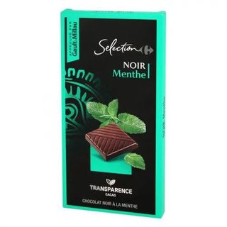Chocolate Negro con Menta Carrefour Selección 100 Gr.