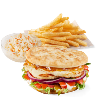Zestaw Masala Naan Halloumi Burger