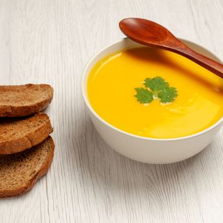 Crema Acapulco, Calabaza, Zanahoria, Cebolla y un poquito de nata