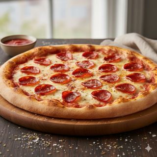 Pizza Pepperoni (28 Cm.) Opción pepperoni picante.