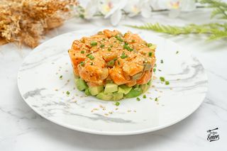 Tapa De Tartar De Dos Salmones
