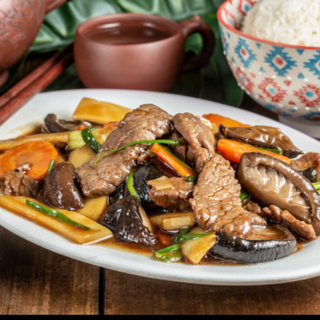 TERNERA BAMBU Y SETAS