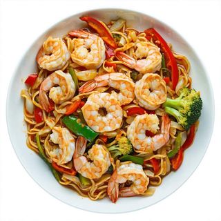 Chop - suey de gambas