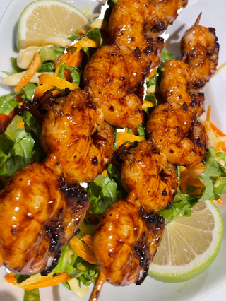 Brochettes De Crevettes