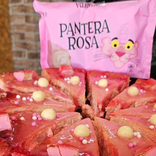 Tarta de queso y pantera rosa
