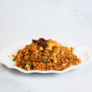 Pirjana riža s tri vrste mesa