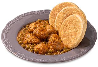 Polpette con piselli