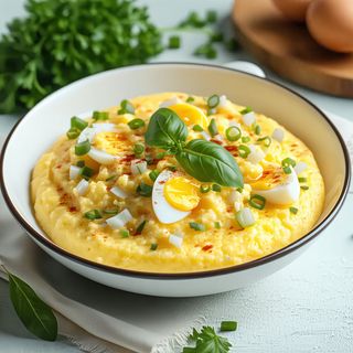 Salata de oua cu mamaliguta ~ 350gr