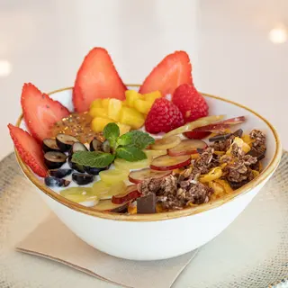 Bowl De Queso Fresco Batido Con Proteína En Polvo