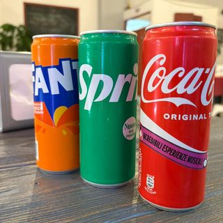 cola, fanta, sprite