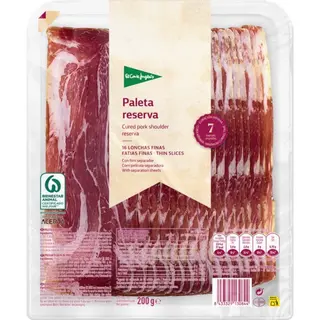 El Corte Ingles Paleta Serrana Reserva En Lonchas Finas Envase 200G