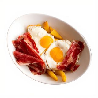 Huevos revueltos con jamón