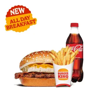 Egg and Beef Burger Medium Meal
