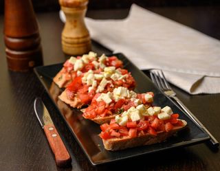 Bruschetta caprese veg.