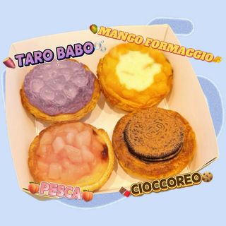 Crostata all'uovo quattro gusti misti 4pz