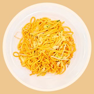 Spaghetti alla piastra con verdure