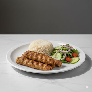 Menú Plato Kebab Con Arroz