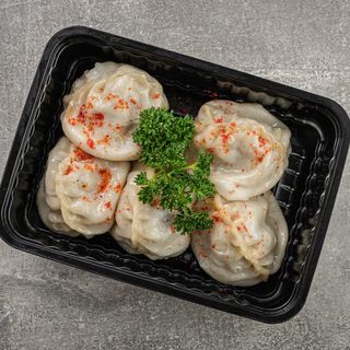 С картошкой и фаршем говяжьи манты 5 шт.