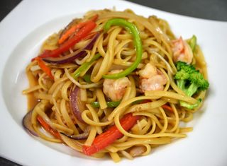 Tallarines Con Gambas