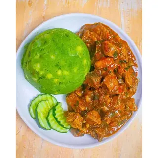 Mukimo + Chicken stew
