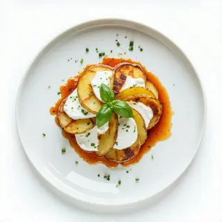 Timballo di patate cotto e mozzarella