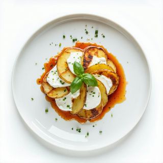 Timballo di patate cotto e mozzarella