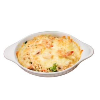 Pastel De Marisco Y Langostinos y alioli de su coral