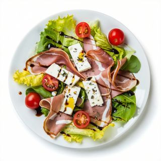 Ensalada De Rulo De Cabra Y Jamón
