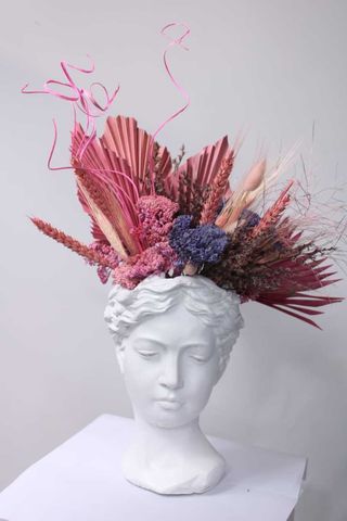 Venus 24 cm Dried flowers (Shades of pink)