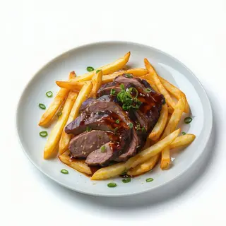 Pato Asado Con Patatas Fritas