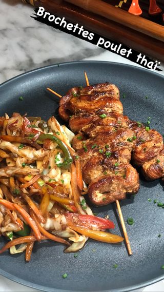 Brochettes Poulet Thaï