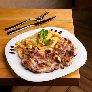 Pulpe de pui la grătar-garni